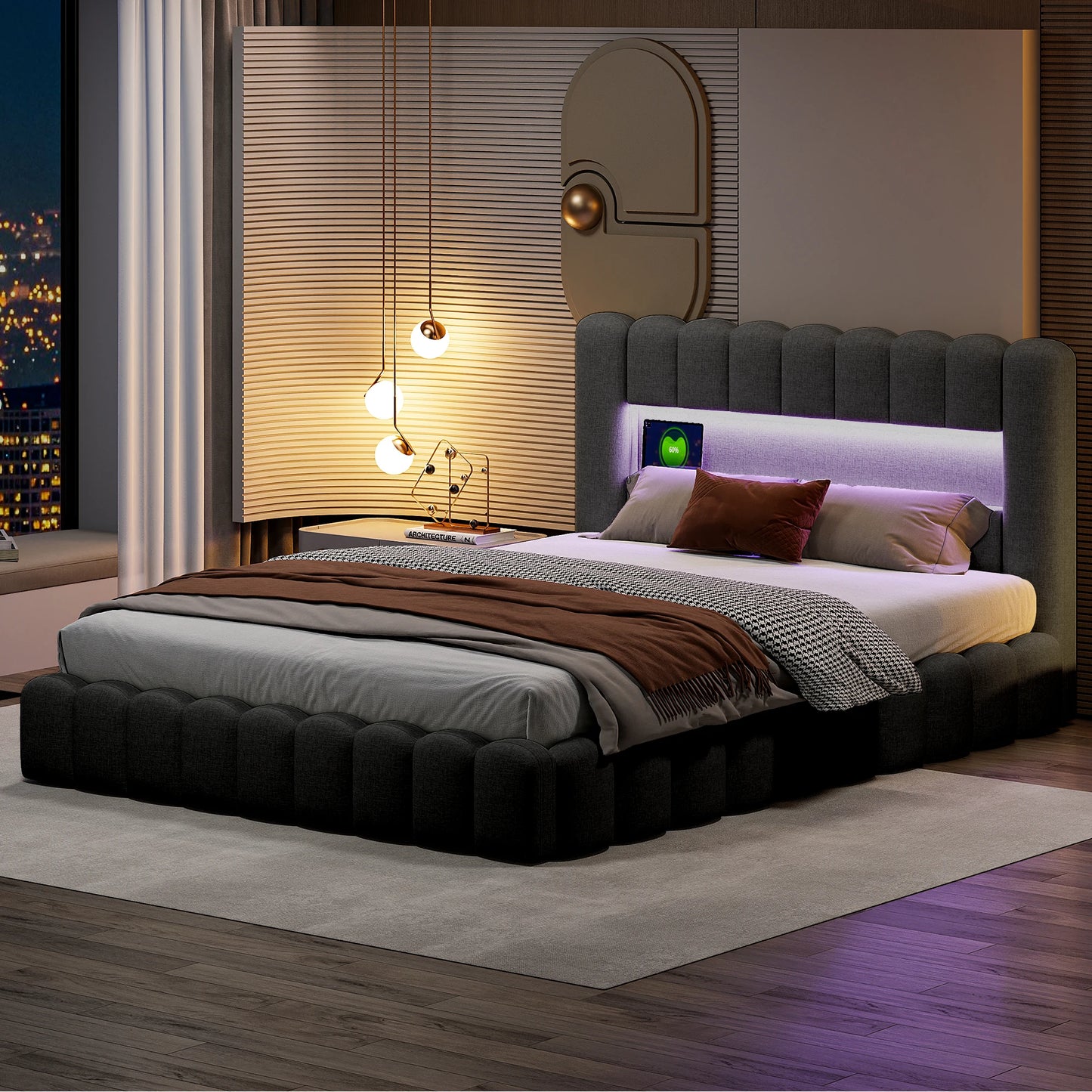 Port bed met USB & LED