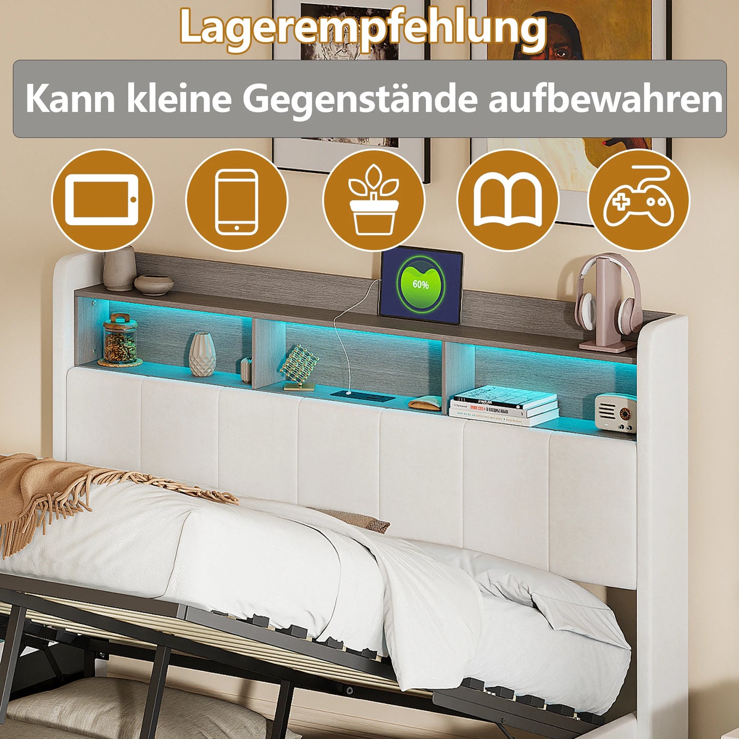 London Bed met opbergruimte