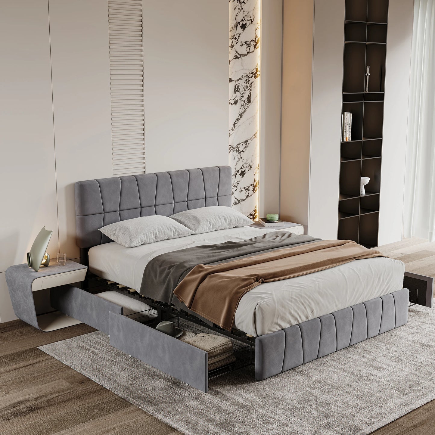 Stana bed met vier lades