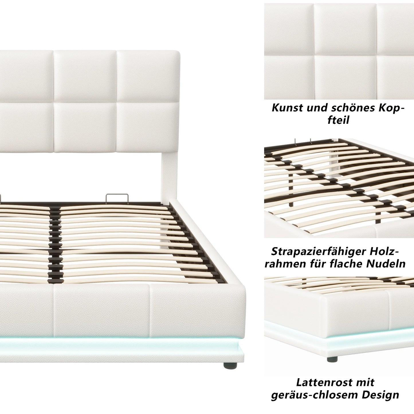 Lomi opbergbed met LED‑strip
