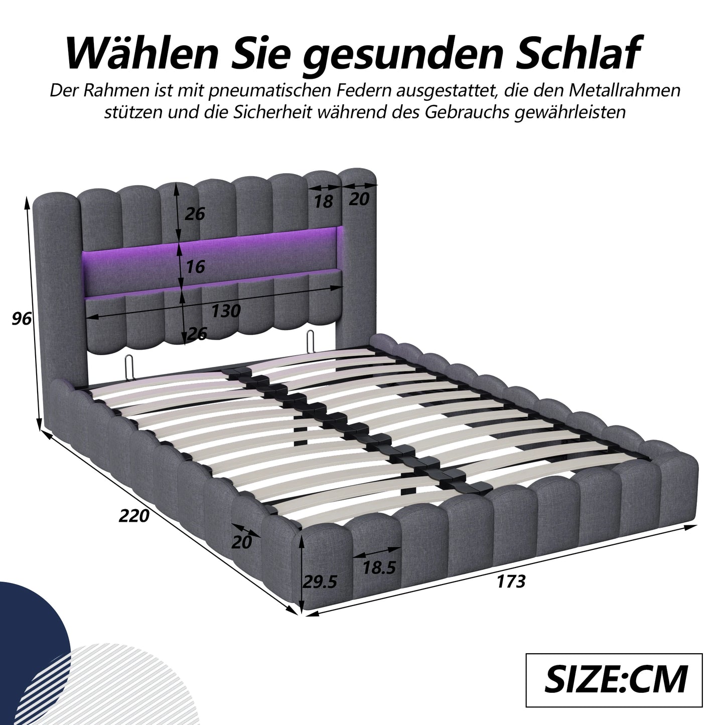 Port bed met USB & LED