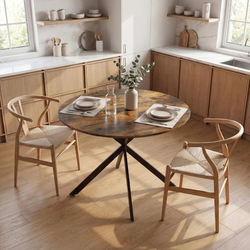 Milan Eettafel – Rond Industrieel | 4 Personen