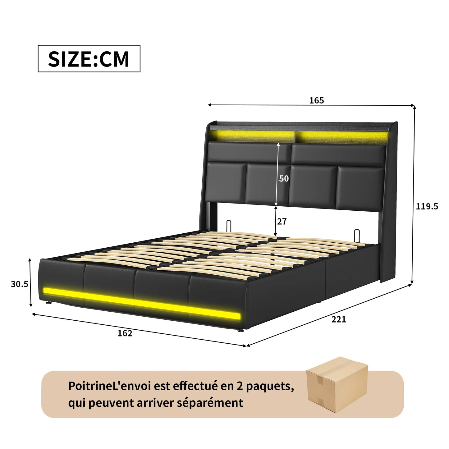 Mila Bed met opbergruimte