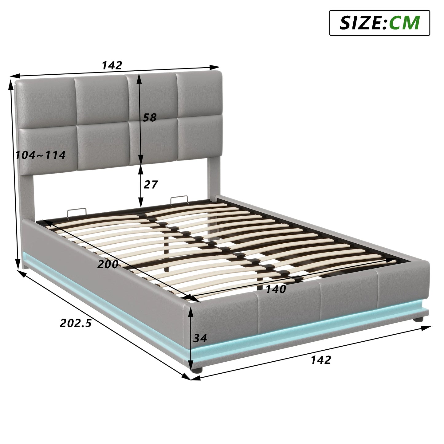 Yoli opbergbed met LED‑verlichting