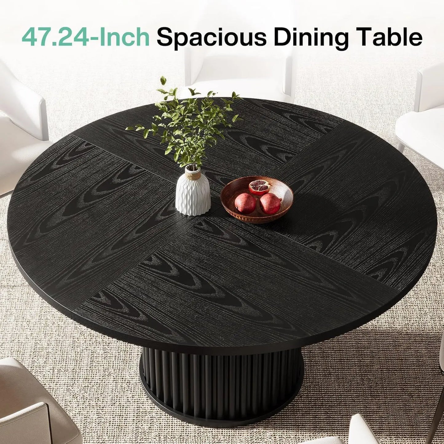 Prague Eettafel – Rond Zwart | Modern Design