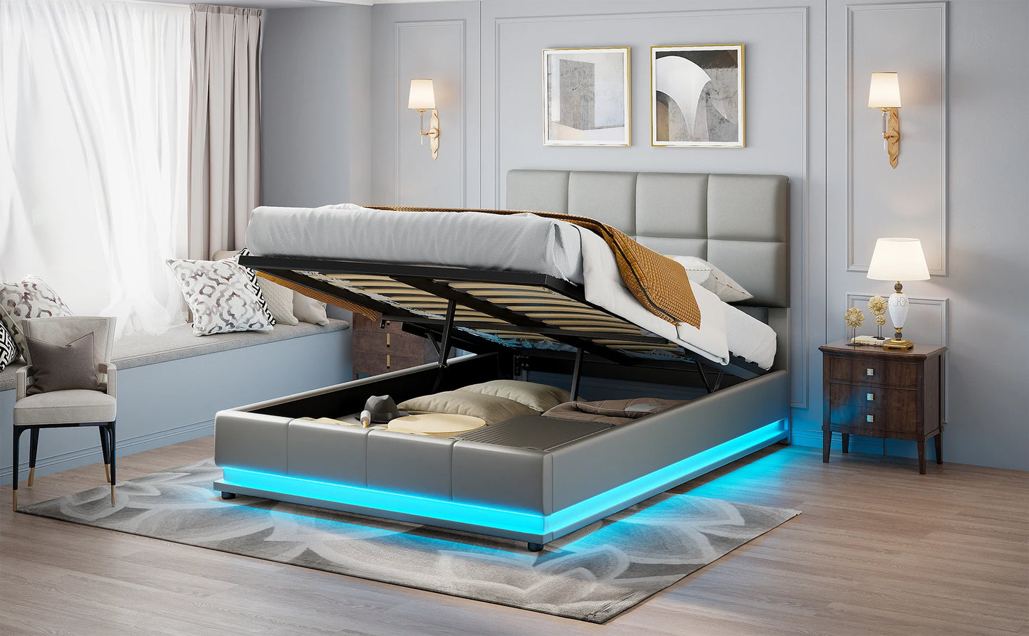 Yoli opbergbed met LED‑verlichting