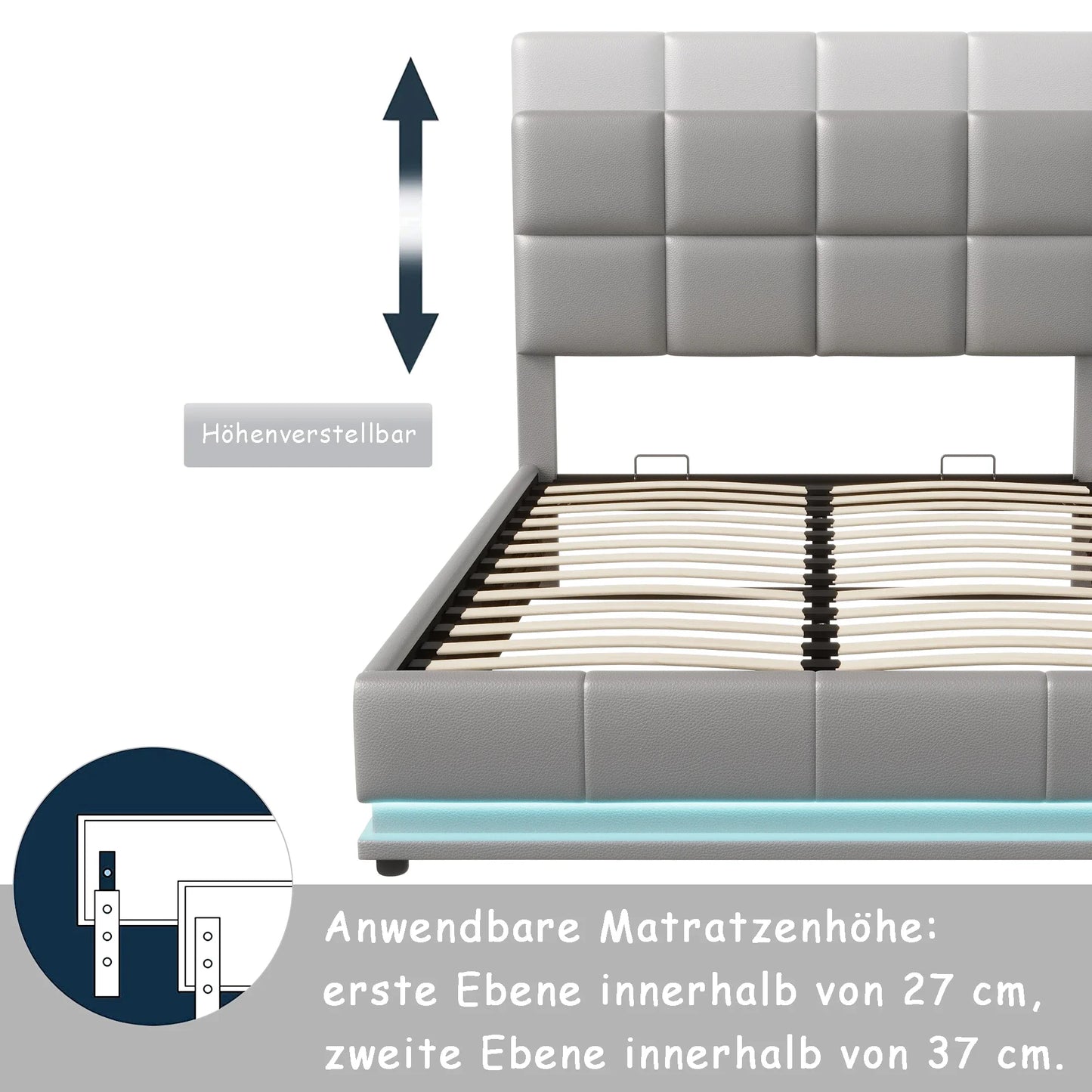 Yoli opbergbed met LED‑verlichting