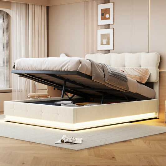 Ares opbergbed met LED‑verlichting