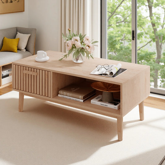 Marbella Salontafel – 100 cm | Met Opberglade