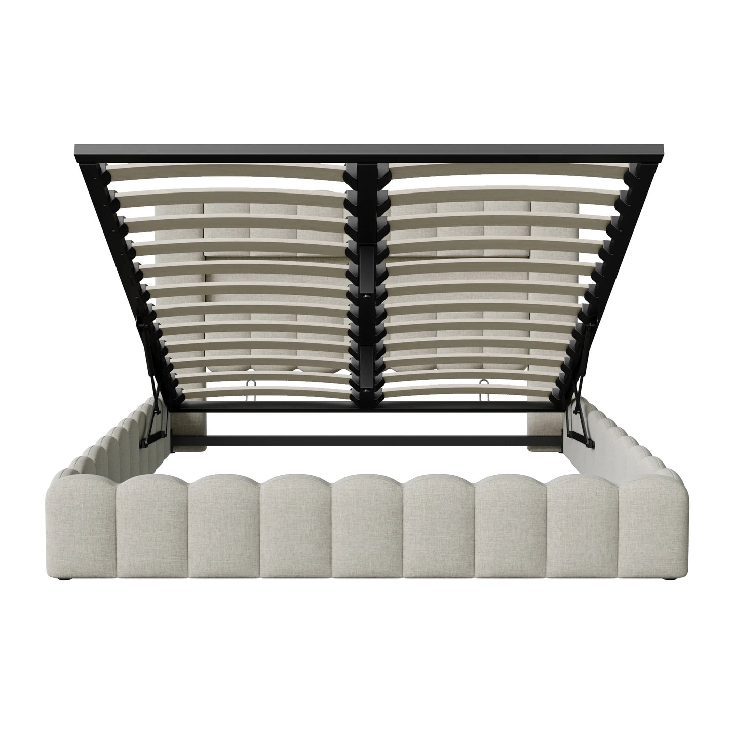 Peru Gestoffeerd Bed 180x200 cm met LED en USB met opbergruimte