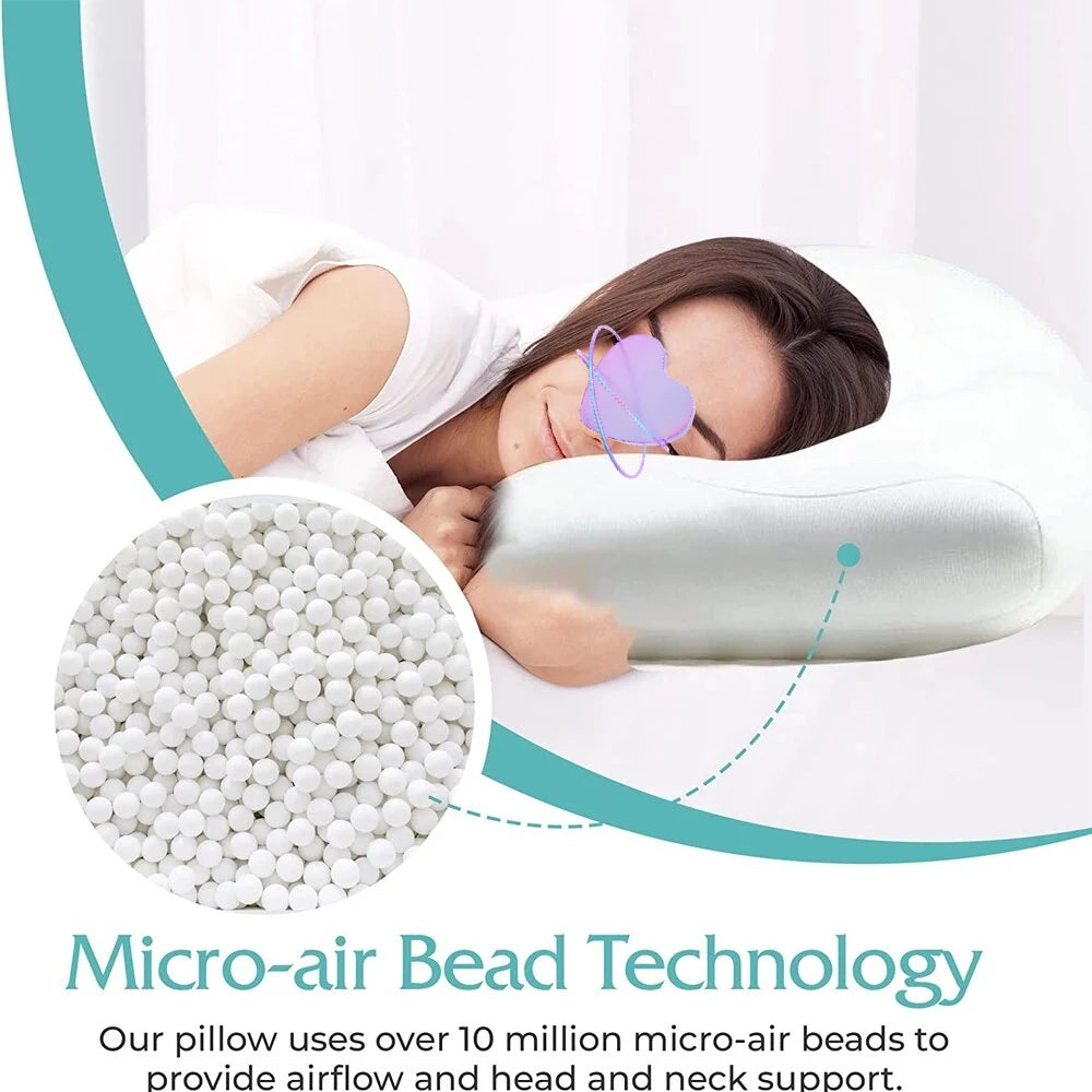3D Micro Airball Ergonomisch Reiskussen – Lichtgewicht & Diepe Slaapondersteuning