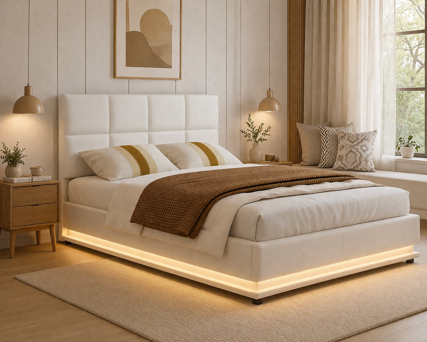 Lomi opbergbed met LED‑strip