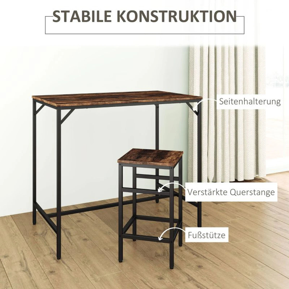 Zagreb Bartafel Set – 5-Delig | Industrieel Design