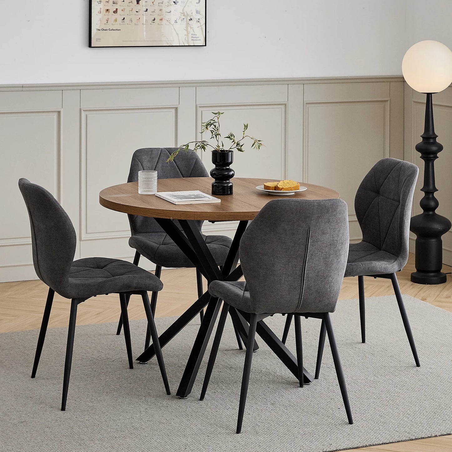 Tallinn Eetkamerstoelen – Linnen | Set van 2/4/6