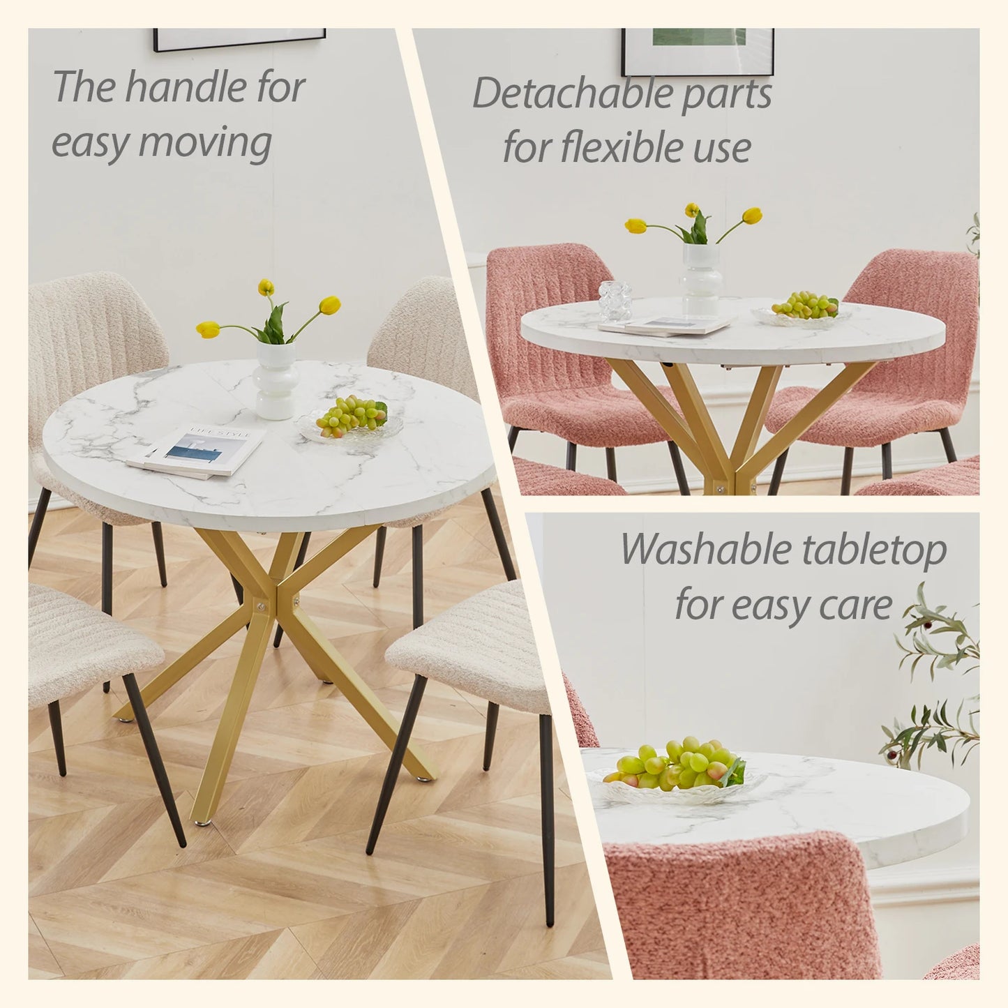 Monaco Eettafel – Marmerlook | Luxe Design