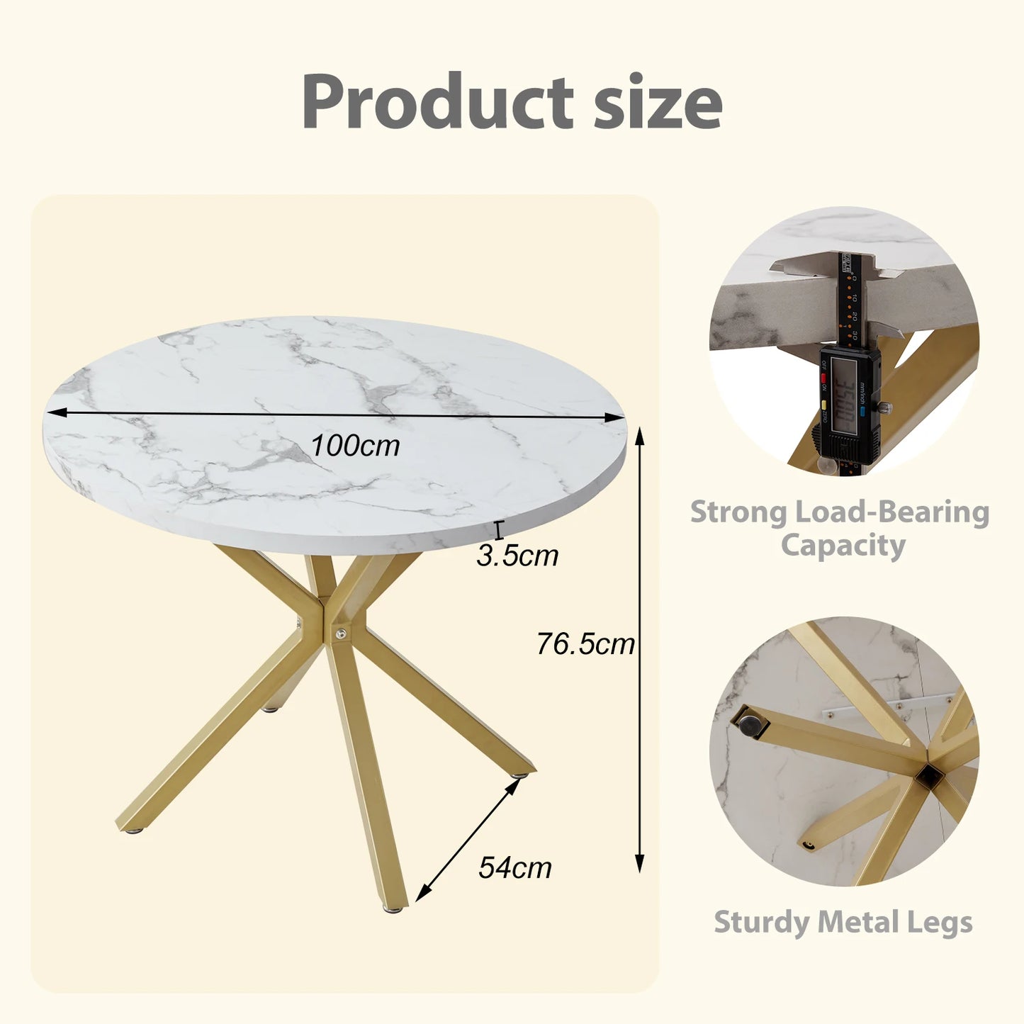 Monaco Eettafel – Marmerlook | Luxe Design
