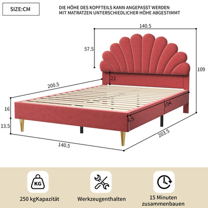Clara bed met bloemendesign
