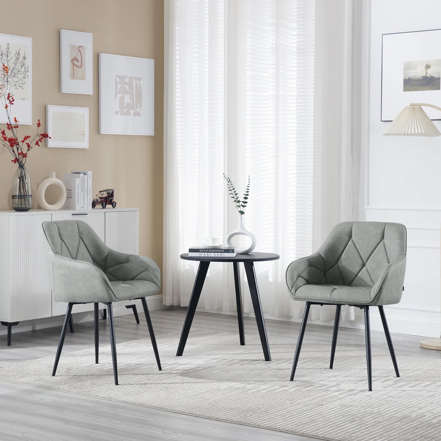 Zagreb Eetkamerstoelen – Set van 2 | Met Armleuningen