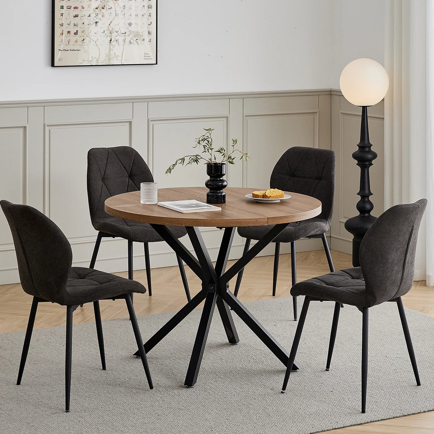 Tallinn Eetkamerstoelen – Linnen | Set van 2/4/6