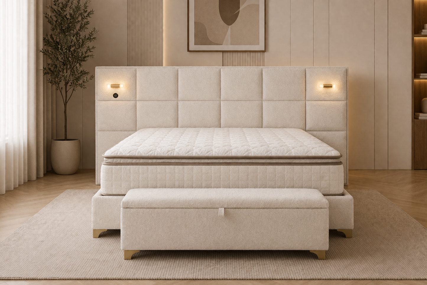 Luma Bed 160x200 met Opbergruimte & LED Verlichting | Modern Design