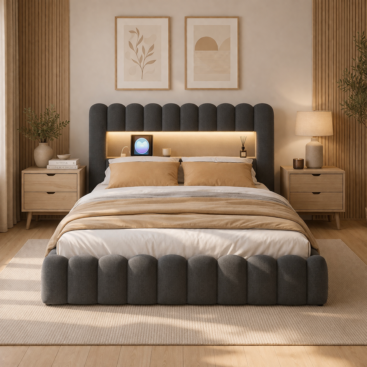 Port bed met USB & LED