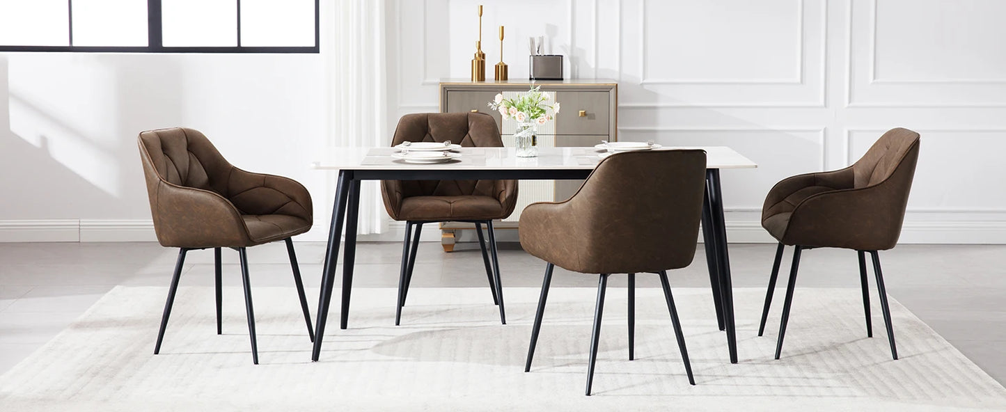 Zagreb Eetkamerstoelen – Set van 2 | Met Armleuningen