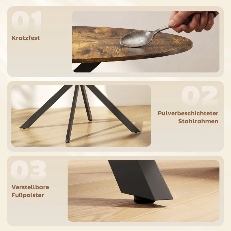 Milan Eettafel – Rond Industrieel | 4 Personen