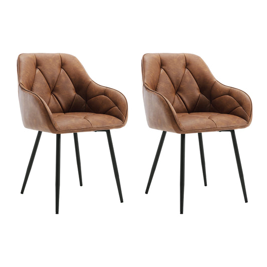 Zagreb Eetkamerstoelen – Set van 2 | Met Armleuningen