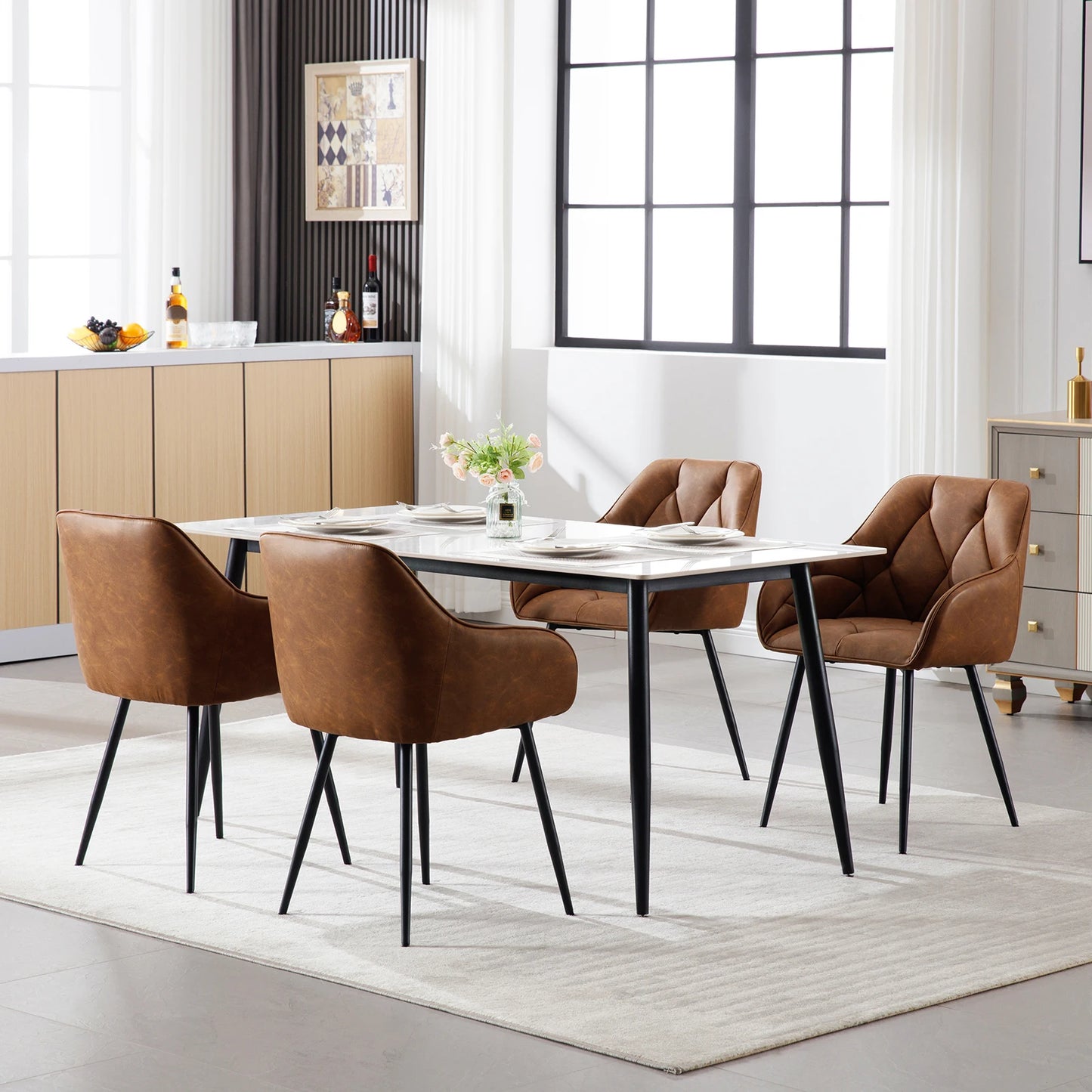 Zagreb Eetkamerstoelen – Set van 2 | Met Armleuningen