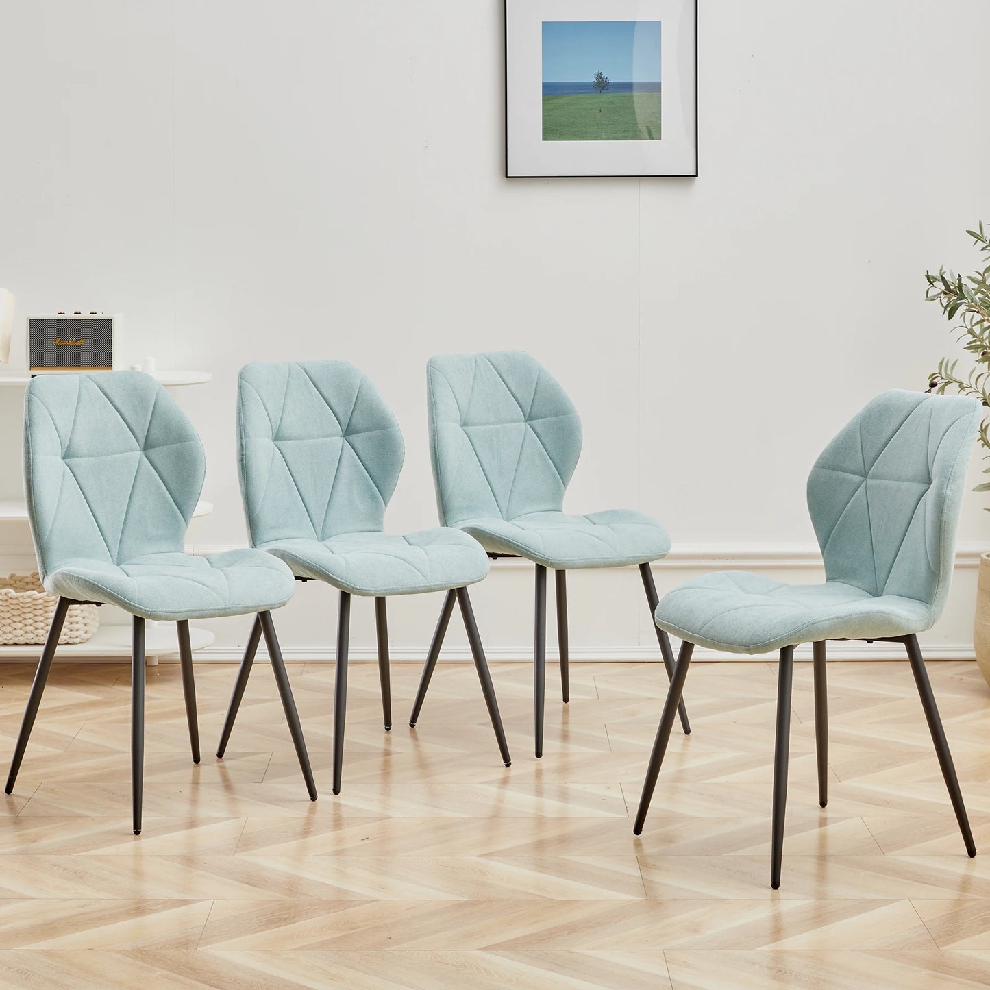 Tallinn Eetkamerstoelen – Linnen | Set van 2/4/6