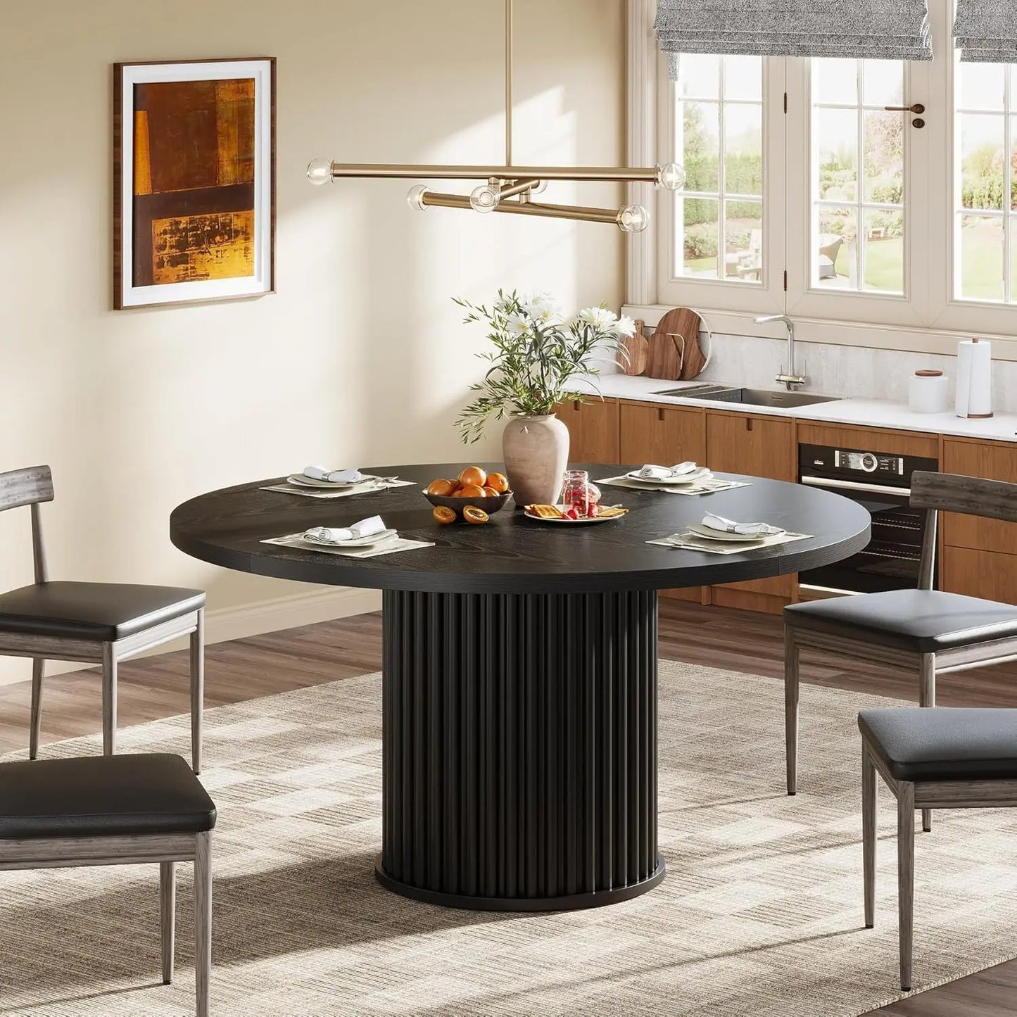 Prague Eettafel – Rond Zwart | Modern Design