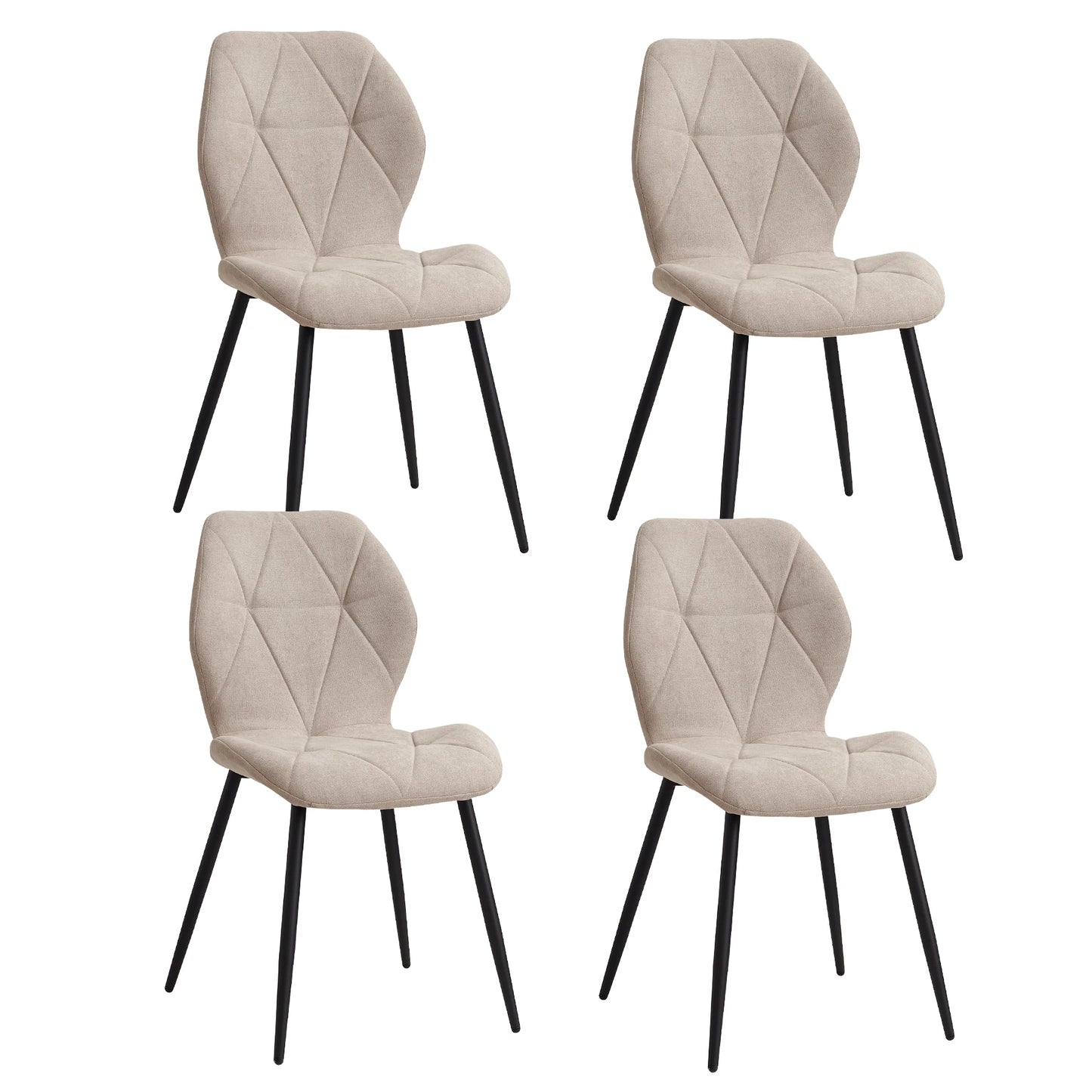 Tallinn Eetkamerstoelen – Linnen | Set van 2/4/6