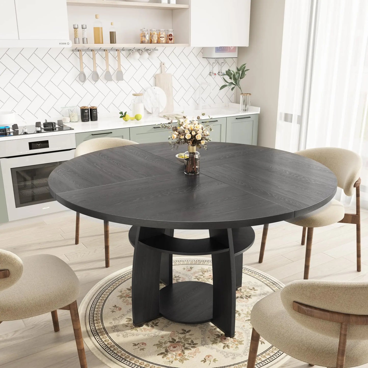 Verona Eettafel – Rond | 4–6 Personen & Opbergruimte