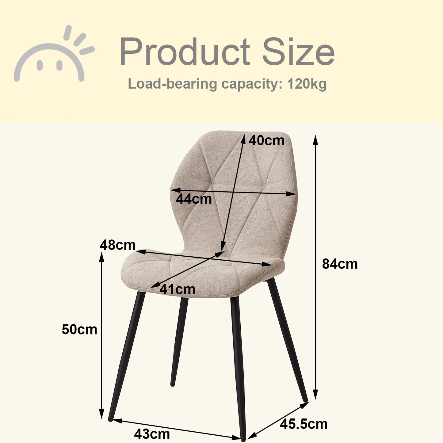 Tallinn Eetkamerstoelen – Linnen | Set van 2/4/6