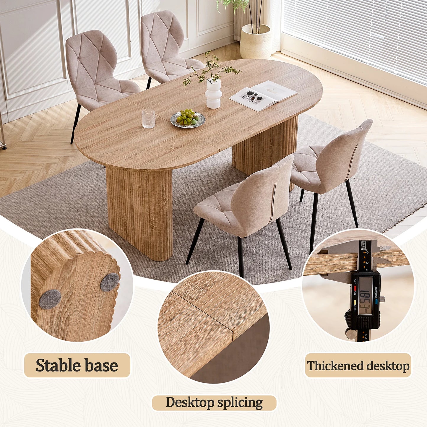 Zurich Eettafel – Ovaal | Ruim & Modern
