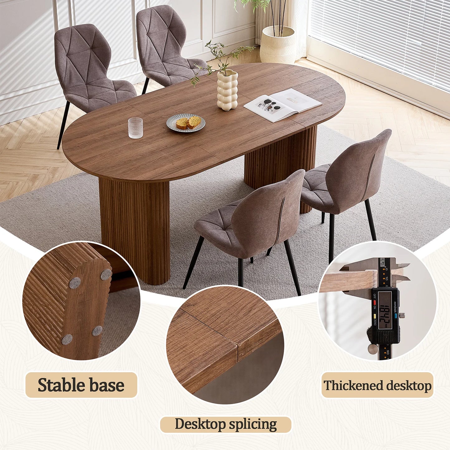 Zurich Eettafel – Ovaal | Ruim & Modern