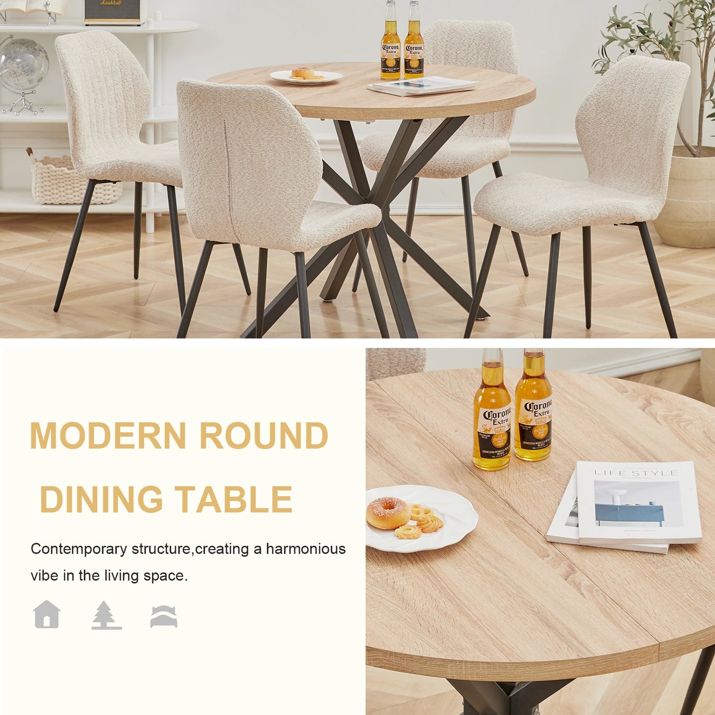 Oslo Salontafel – Rond Hout | 100 cm