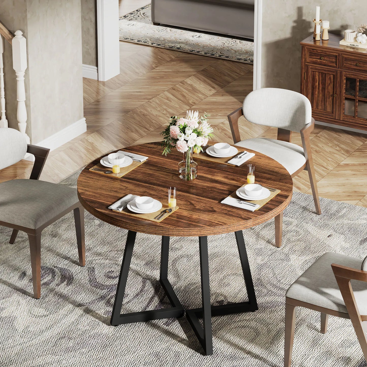 Porto Eettafel – Rond Compact | Industrieel Design