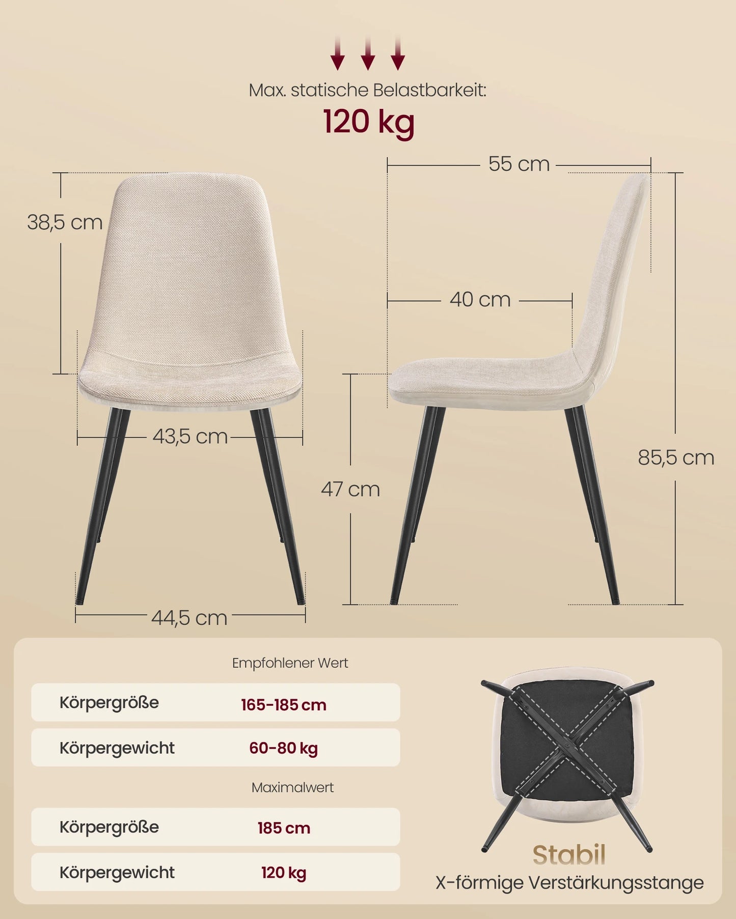 Malaga Stoelen – 4-Delig | Zacht & Modern Design