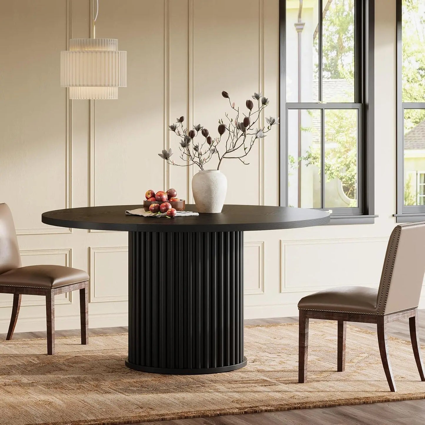 Prague Eettafel – Rond Zwart | Modern Design