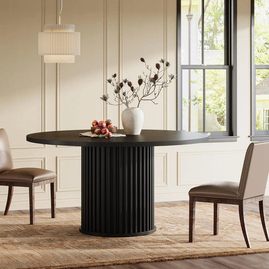 Prague Eettafel – Rond Zwart | Modern Design