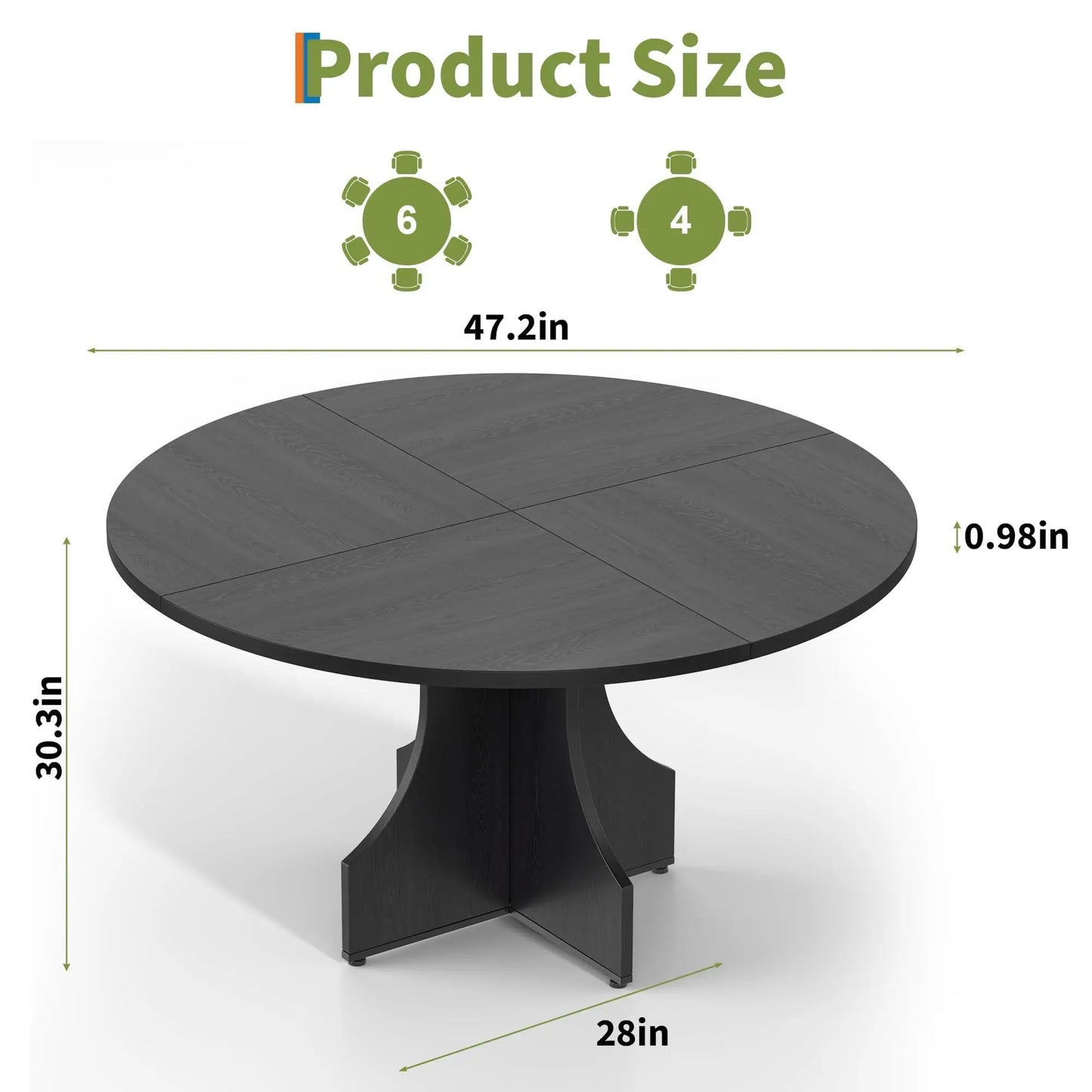 Bologna Eettafel – Rond | 4–6 Personen & Compact