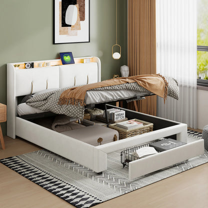 Luba bed met gasveer‑opslag