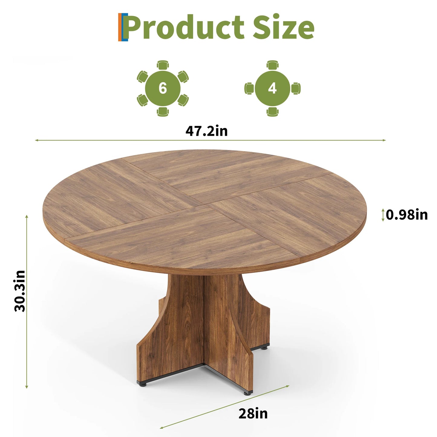 Verona Eettafel – Rond | 4–6 Personen & Opbergruimte