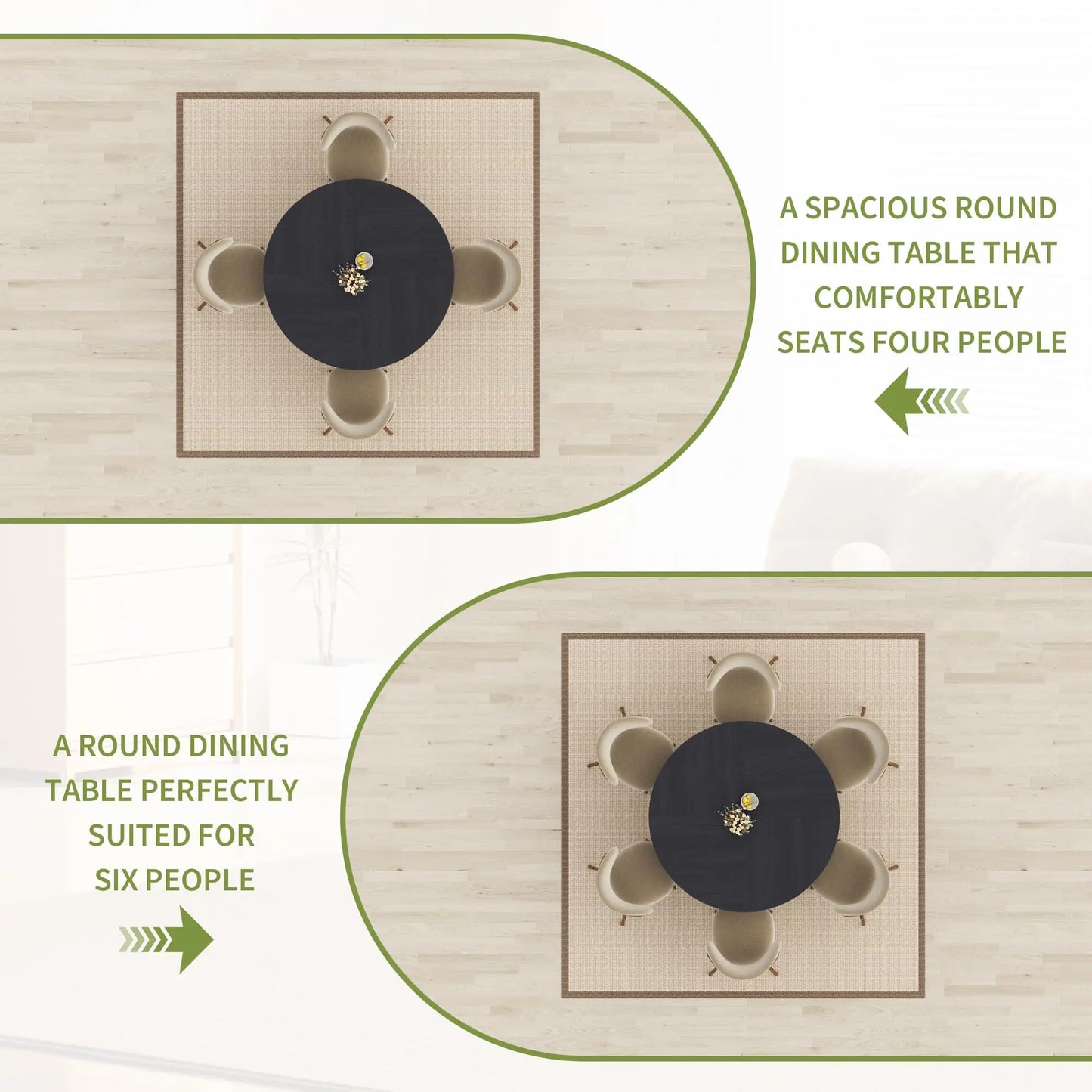 Verona Eettafel – Rond | 4–6 Personen & Opbergruimte
