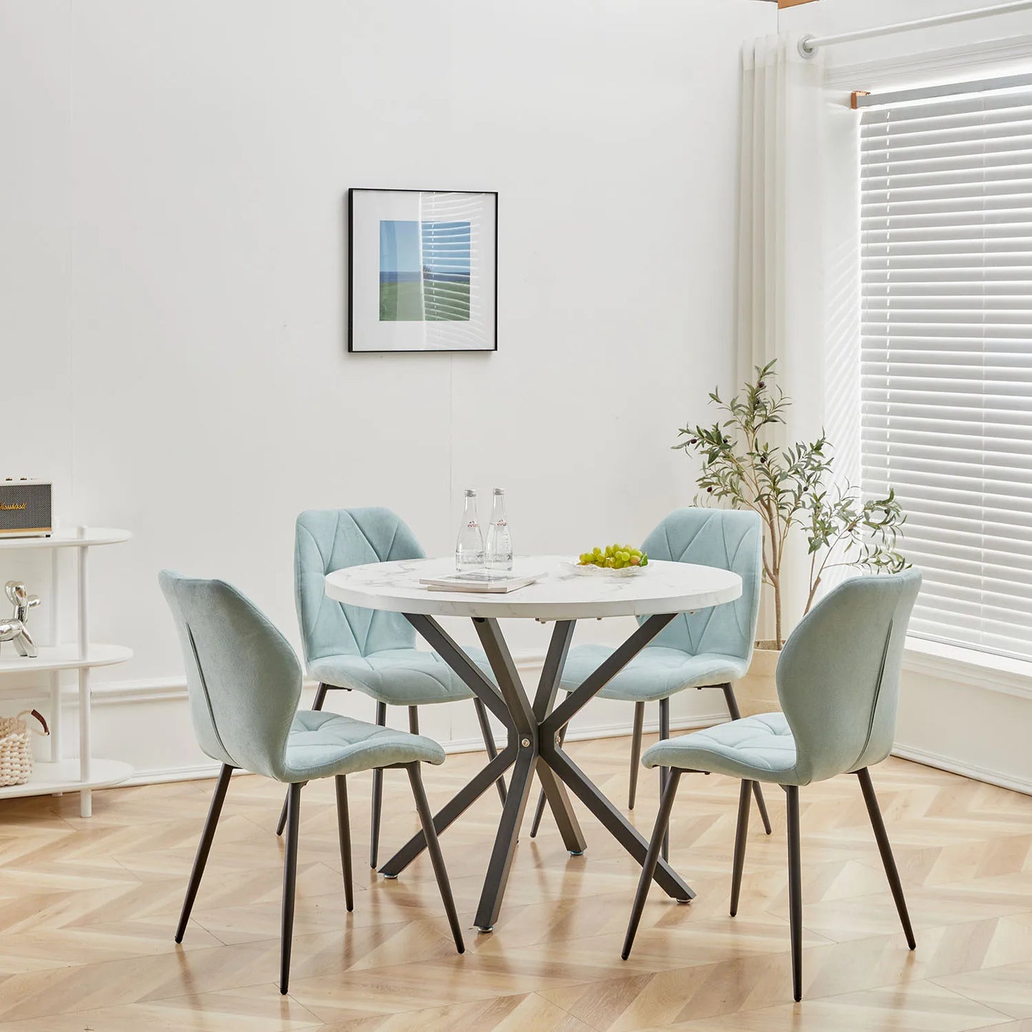 Tallinn Eetkamerstoelen – Linnen | Set van 2/4/6