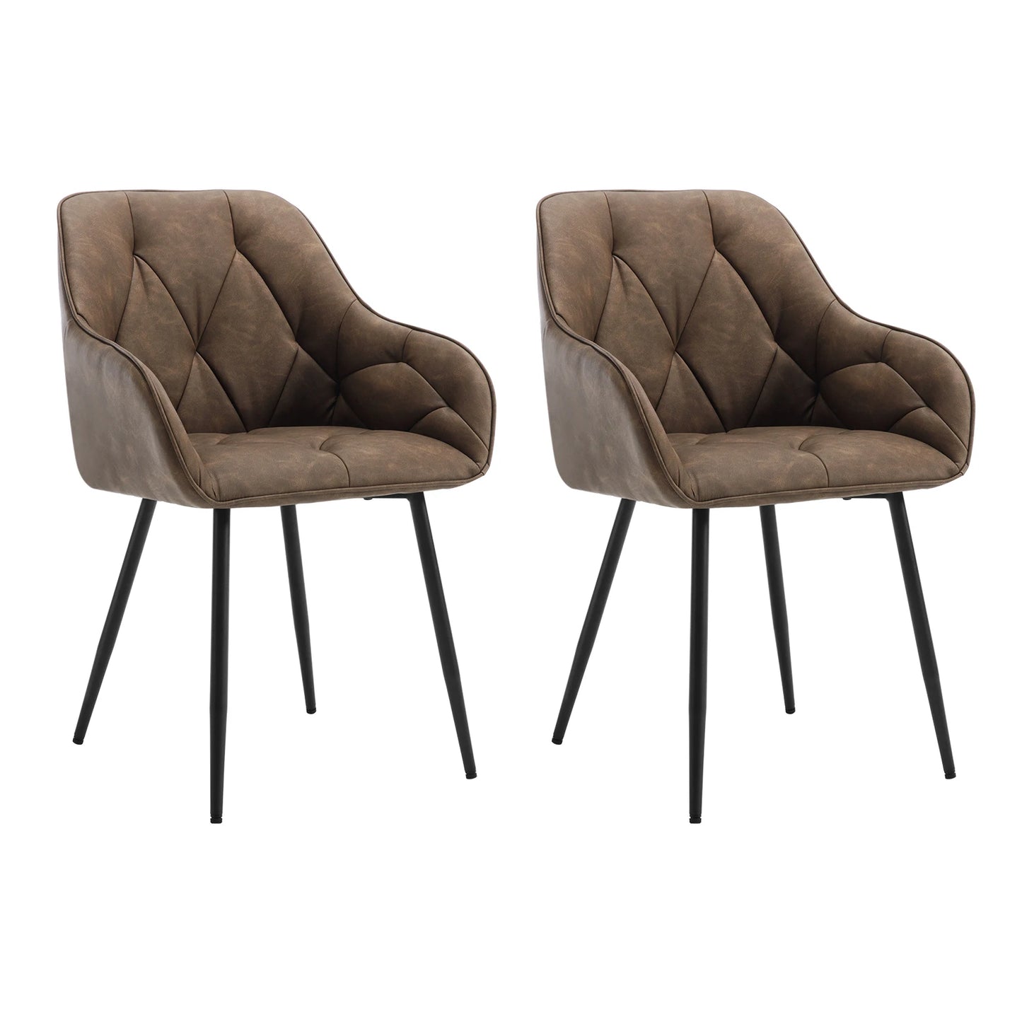 Zagreb Eetkamerstoelen – Set van 2 | Met Armleuningen