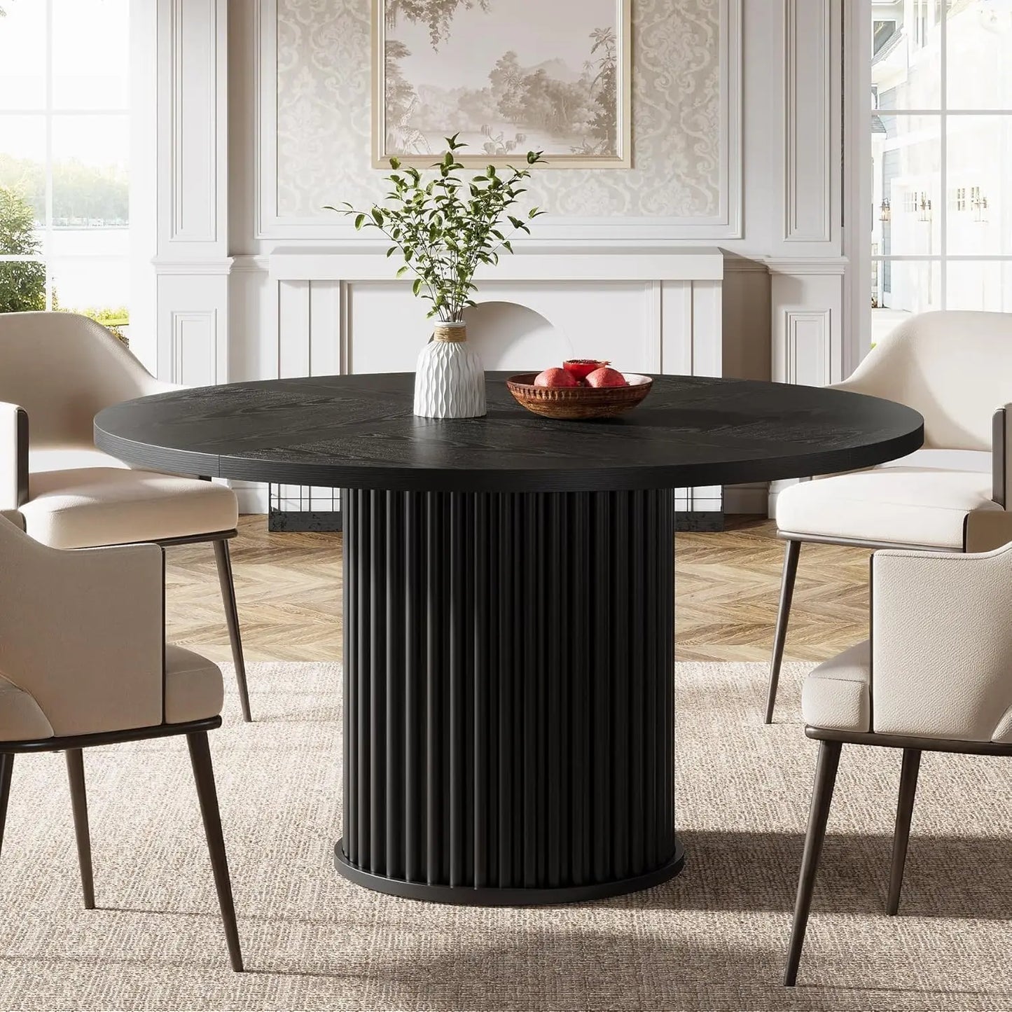 Prague Eettafel – Rond Zwart | Modern Design