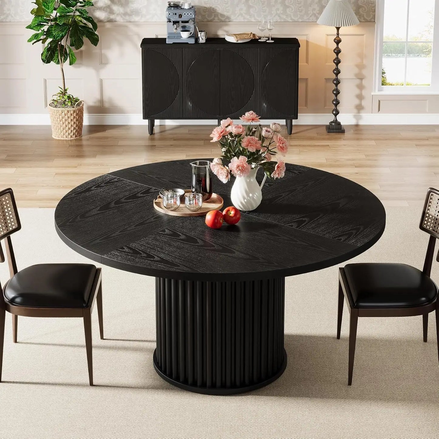 Prague Eettafel – Rond Zwart | Modern Design