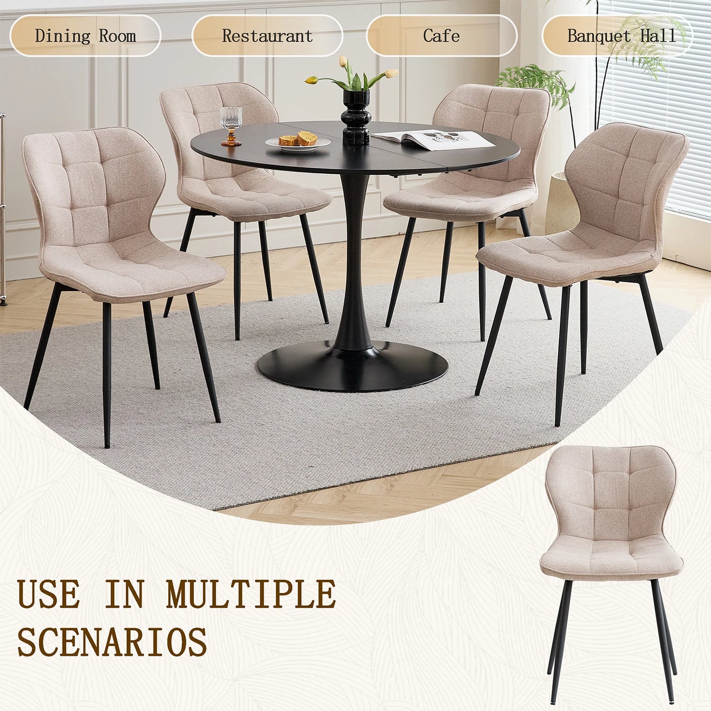 Sofia Stoelen – 4-Delig | Comfort & Scandinavisch